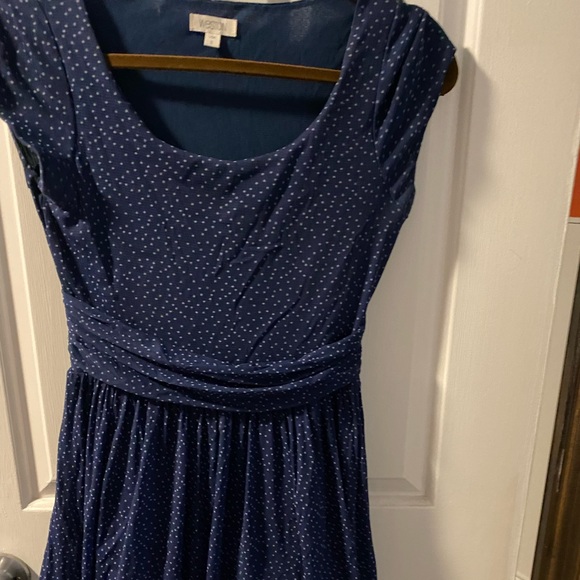 Blue flared Anthropologie dress - Picture 2 of 6
